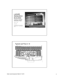LAZARE RESEARCH BUILDING Typical Lab Floor 2 -9