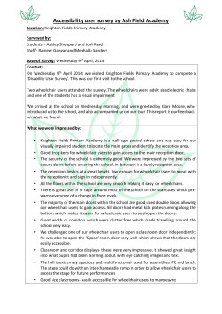 User Survey Report - Knighton Fields Primary Academy