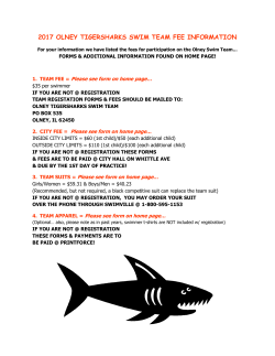 swim team fees information - Olney Tigersharks Swim Team