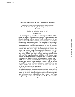 OXYGEN POISONING IN COLD BLOODED ANIMALS, By