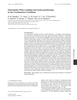 Interseismic Plate coupling and strain partitioning