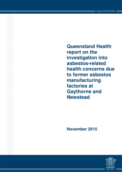 Asbestos investigation full report