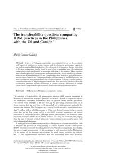The transferability question: comparing HRM practices