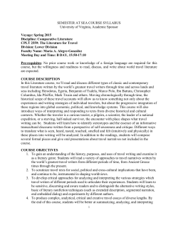 SEMESTER AT SEA COURSE SYLLABUS