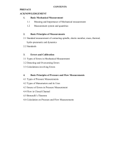 Mechanical Measurements and Instruments