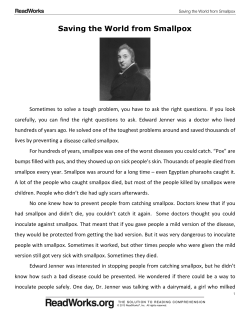 Saving the World from Smallpox