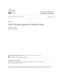 Swift: Peculiar supporter of female writers