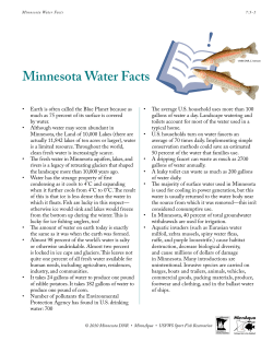 Minnesota Water Facts - Minnesota DNR - MN-dnr
