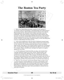 The Boston Tea Party