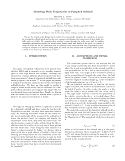 Modeling Pitch Trajectories in Fastpitch Softball