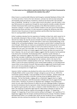 Comparative Study &ndash; Lucy Stacey