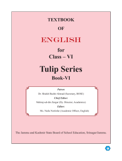 Textbook of English for Class &ndash; VI