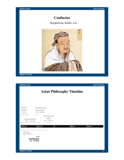 Confucius Asian Philosophy Timeline
