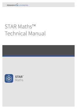 STAR Maths&trade; Technical Manual