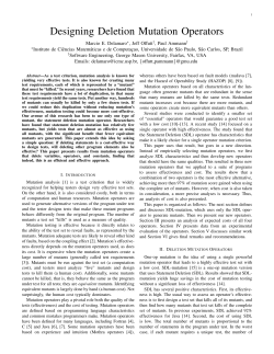Designing Deletion Mutation Operators