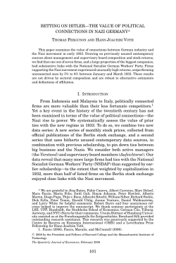 Betting on Hitler - Centre de Recerca en Economia Internacional