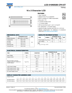 LCD-016N002B-CFH-ET 16 x 2 Character LCD