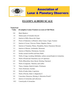 ELGER`S ALBEDO SCALE