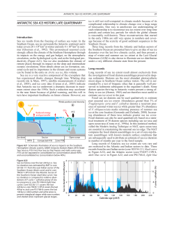 ANTARCTIC SEA ICE HISTORY, LATE QUATERNARY