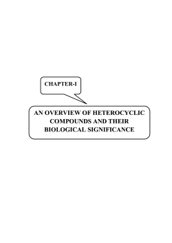 AN OVERVIEW OF HETEROCYCLIC COMPOUNDS AND THEIR
