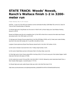 STATE TRACK: Woods` Nowak, Ranch`s Wallace finish 1