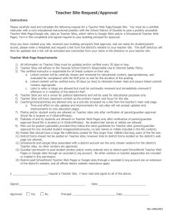 Teacher Web Page - Osceola School District