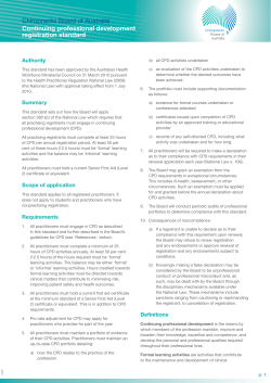 Continuing Professional Development