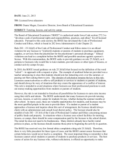 Solicitation guidance - Iowa Board of Educational Examiners