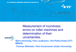 Measurement of roundness errors on roller machines and