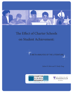 The Effect of Charter Schools on Student Achievement