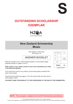 New Zealand Scholarship Music Sample