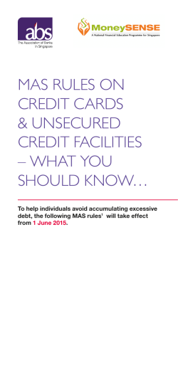the MAS Rules on Unsecured Credit Facilities