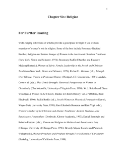 Chapter Six: Religion For Further Reading