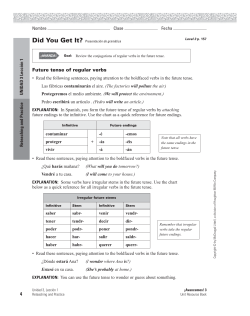 4 Future tense of regular verbs