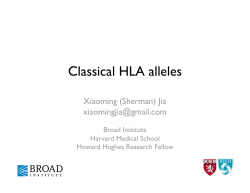 Classical HLA alleles