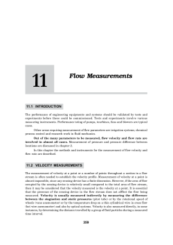 Flow Measurements