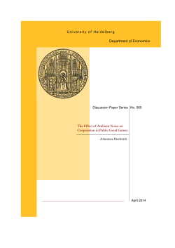 The Effect of Ambient Noise on Cooperation in