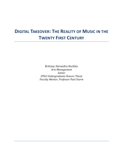 Digital Takeover: The Reality of Music in the Twenty First Century
