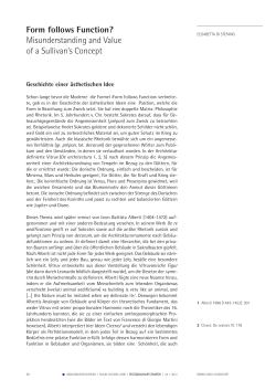 Form follows Function? Misunderstanding and Value of a Sullivan`s