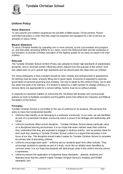 Privacy Policy - Tyndale Christian School