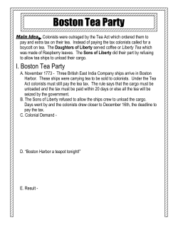 The Boston Tea Party - Wyoming City Schools