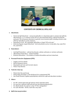 CONTENTS OF CHEMICAL SPILL KIT