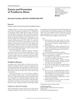 Causes and Prevention of Foodborne Illness