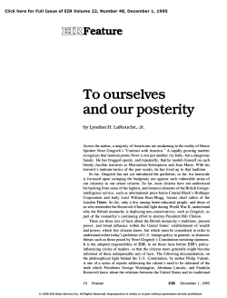 To Ourselves and our Posterity