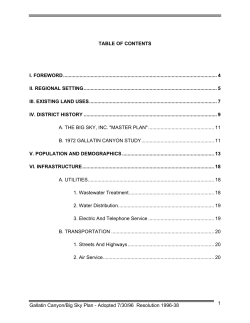 Zoning Plan - Gallatin County, Montana
