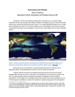 Hurricanes and Climate