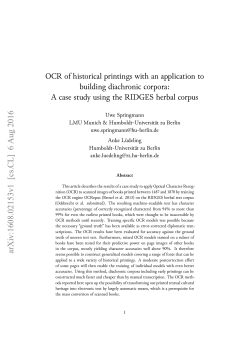 OCR of historical printings with an application to building diachronic