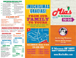 TO-GO menu - Mia`s Tex-Mex
