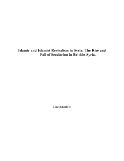 Islamic and Islamist Revivalism in Syria: The Rise