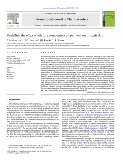 Modelling the effect of mixture components on permeation through